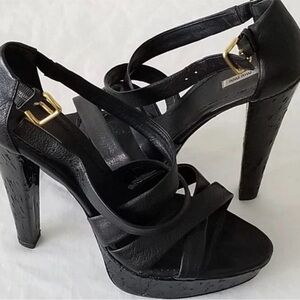 Miu Miu Black Strappy Heels
